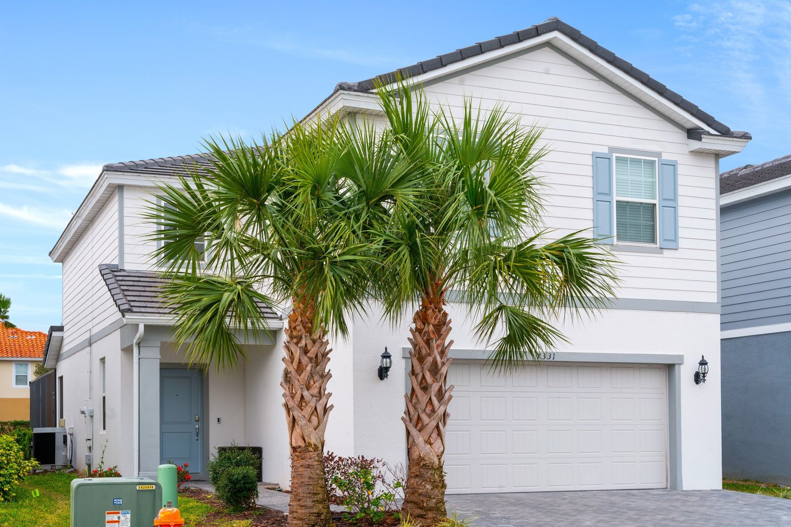 Gated Solterra Resort exterior with private screened pool and sunny patio